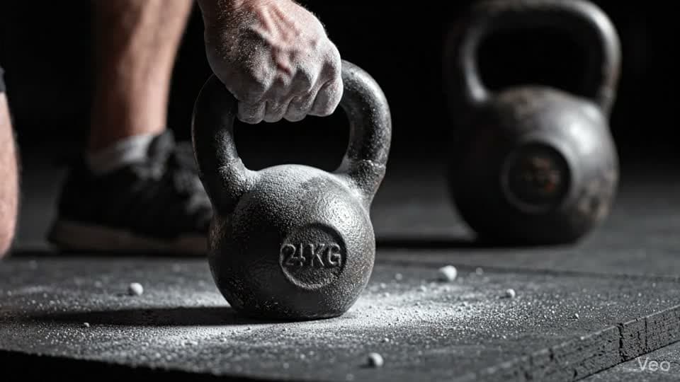 Kettlebell training macro shot